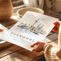 Shanghai Skyline Travel Print With Map Coordinates, thumbnail 4 of 7