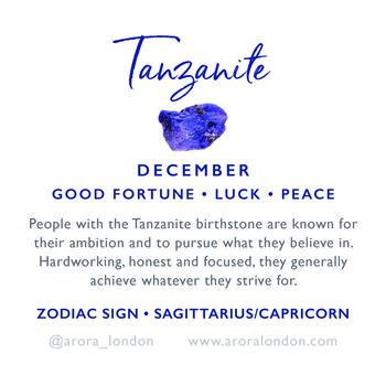 Birthstone Crystal Bracelet Gift December Tanzanite, 3 of 4