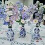 Trio Of Chinoiserie Blue And White Dutch Vases, thumbnail 1 of 8