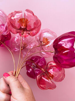 Pink Mix Bouquet Recycled Plastic Bottle Flowers, 4 of 12
