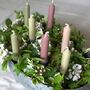 10 Short Dinner Candles | Pink And Green Mix, thumbnail 4 of 7
