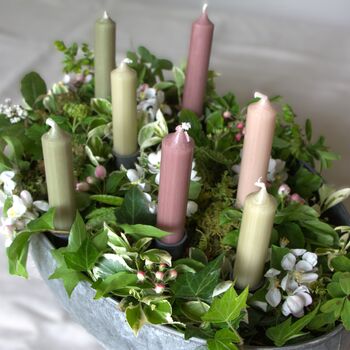 10 Short Dinner Candles | Pink And Green Mix, 4 of 7