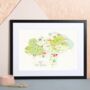Personalised North Yorkshire Map: Add Favourite Places, thumbnail 1 of 4