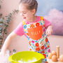 Personalised Children's Floral Cotton Apron, thumbnail 1 of 7