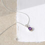 February Birthstone Amethyst Silver Or Gold Necklace, thumbnail 4 of 12