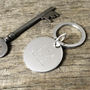 Personalised Round Sterling Silver Key Ring, thumbnail 1 of 5