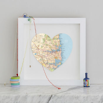 Personalised Location Australia Map Heart Print, 8 of 10