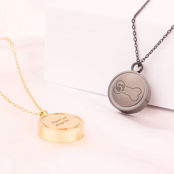 Personalised Round Pet Urn, Ashes Necklace, 4 of 12