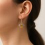 Sterling Silver Baltic Amber Bee Earrings, thumbnail 4 of 4