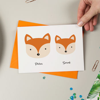 Fox Family Personalised Card, 5 of 9