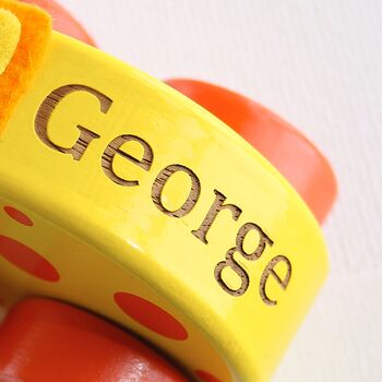 Personalised Wooden Giraffe Pull Along Toy, 2 of 7