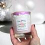 Handmade Bespoke Luxury Whipped Wax Pink Xmas Candle, thumbnail 5 of 11