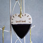 Ceramic Hanging Heart Decoration Best Bud Friend Gift, thumbnail 1 of 2
