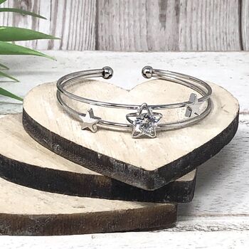 Triple Stars Sparkly Bangle, 2 of 4