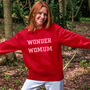 'Wonder Womum' Wonder Woman Mum Sweatshirt Jumper, thumbnail 2 of 8