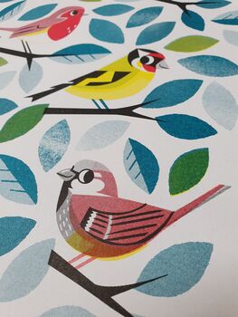 Garden Birds Riso Art Print By Peski Studio, 2 of 4