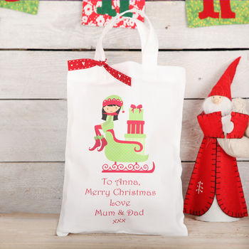 Christmas Personalised Cotton Bag, Three Designs, 3 of 4