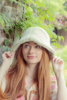 Green Fluffy Bucket Hat, 2 of 4