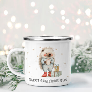 Hedgehog Christmas Mug, 2 of 6