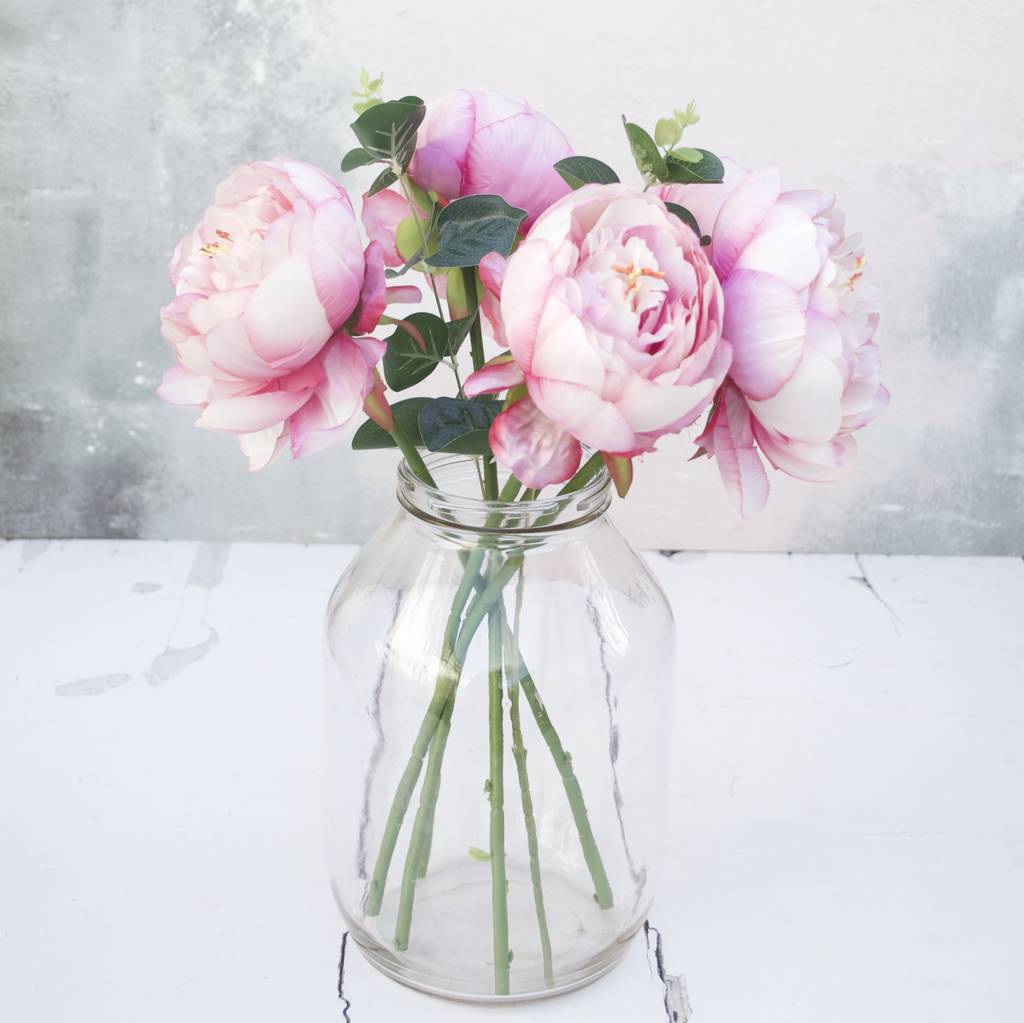 Download peony bouquet set in large vase or loose by abigail bryans ...