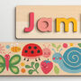 Personalised Secret Garden Wooden Name Puzzle, thumbnail 2 of 6