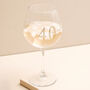 Personalised Gold Milestone Birthday Gin Glass, thumbnail 1 of 4