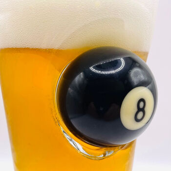 Personalised Pool Ball Pint Glass, 3 of 4