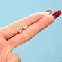 Sterling Silver Tiny Butterfly Stud Earrings, thumbnail 4 of 11