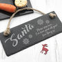 Personalised 'Santa Please Stop' Here Slate Sign, thumbnail 1 of 5