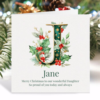 Personalised Initial Christmas Card – Any Letter, 4 of 8