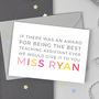 Personalised Teaching Assistant Card, thumbnail 2 of 2