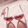 Pink Chunky Oversized Heart Sunglasses, thumbnail 5 of 6