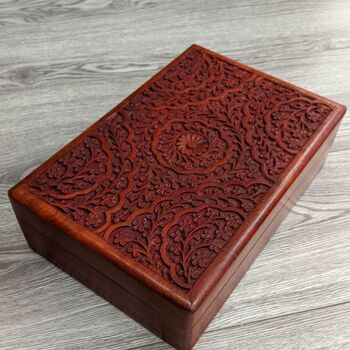 Floral Wave Wooden Jewellery Box, 4 of 6