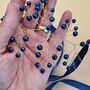 Royal Blue Pearl Wrist Corsage – Gold Or Silver, thumbnail 6 of 9