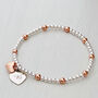 18ct Rose Gold Plated Two Tone Personalised Bracelet, thumbnail 1 of 6