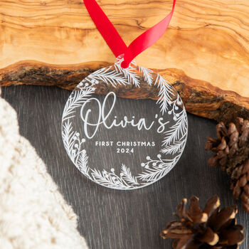 Personalised New Baby's First Christmas Ornament, 4 of 5