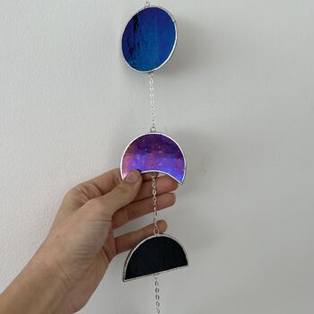 Glass Moon Phases Wall Hanging Multicolor, 2 of 8