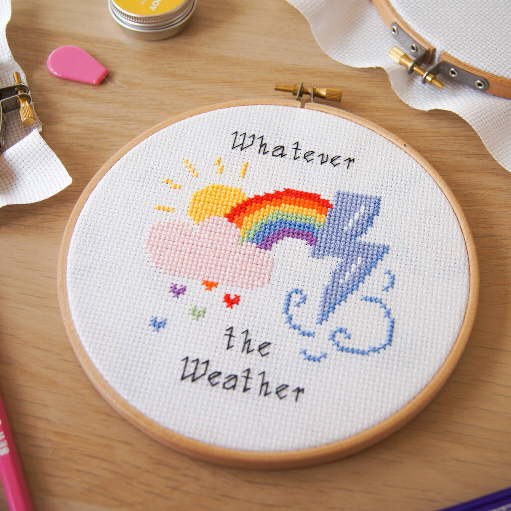 'Whatever The Weather' Cross Stitch Kit, 1 of 7