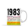 Personalised 40th Birthday Gift Mug Of 1984 Music, thumbnail 2 of 5