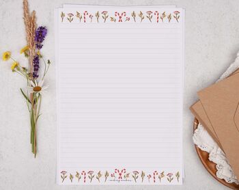 A4 Letter Writing Paper With Christmas Foliage, 3 of 6