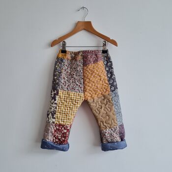 Patchwork Quilted Baby And Child Trousers, 8 of 9