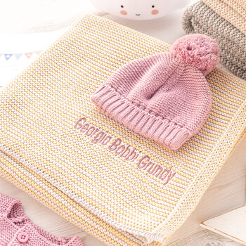Mini Stripe Unisex Knitted Baby Blanket, 12 of 12