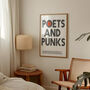 Poets And Punk Graphic Retro Art Print, thumbnail 6 of 8