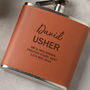 Personalised Usher Hip Flask Gift Set, thumbnail 8 of 10