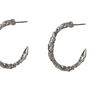 Large Silver Thorn Hoop Earrings, thumbnail 3 of 3