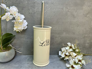 White Ceramic ‘Le Bain’ Toilet Brush Holder Stand, 10 of 12