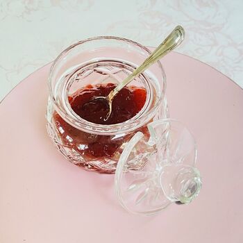 Antique Edinburgh Crystal Cut Glass Lidded Jam / Preserve Pot ~ Five, 6 of 11