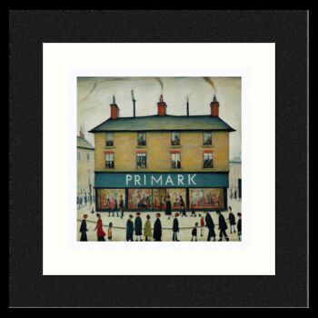 Framed 'Primark' Print. Lowry Style, 2 of 4