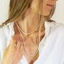 Long Sterling Silver And Pearl Necklace, thumbnail 1 of 10