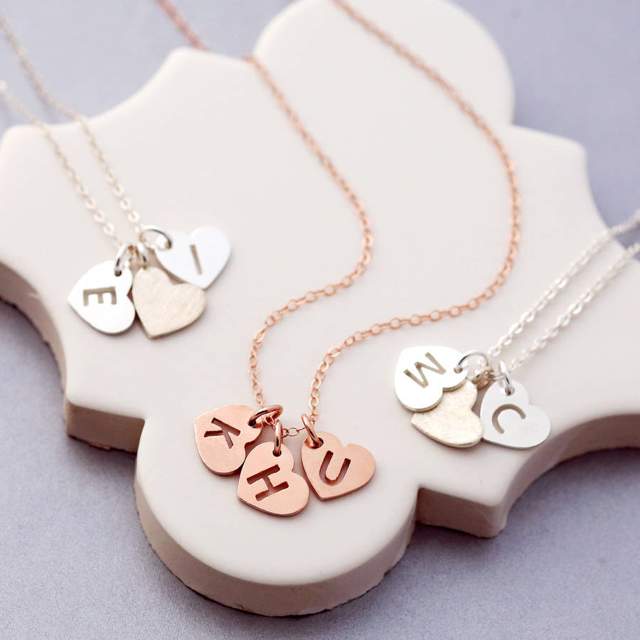 Triple Sterling Silver Heart Necklace By J&S Jewellery ...